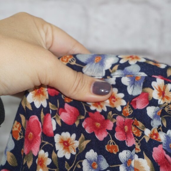 Vintage 90s Floral Midi Dress XL - Picture 9 of 13